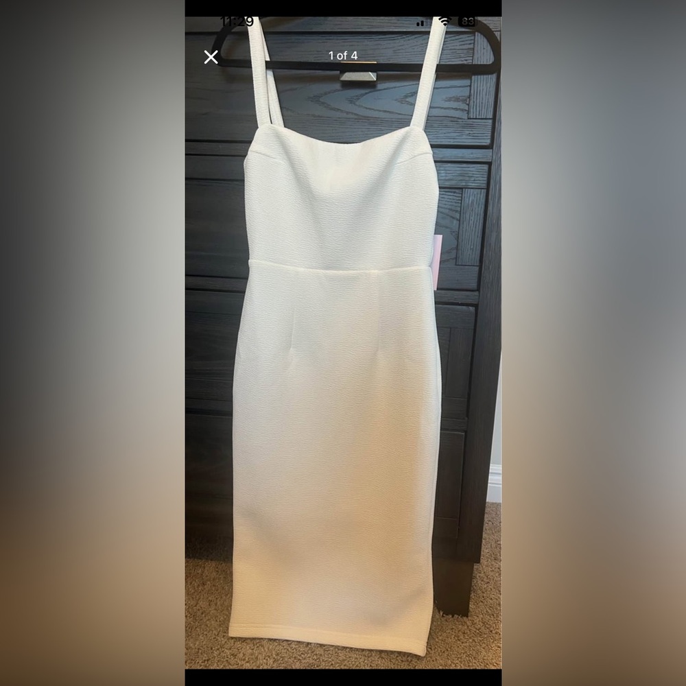Hello Molly White Midi Dress